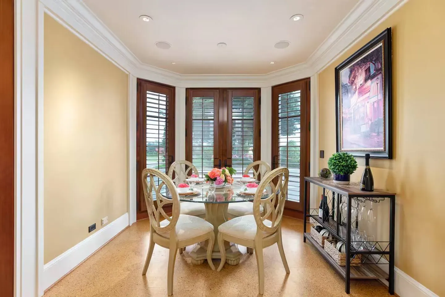 Del Mar Villa dining room