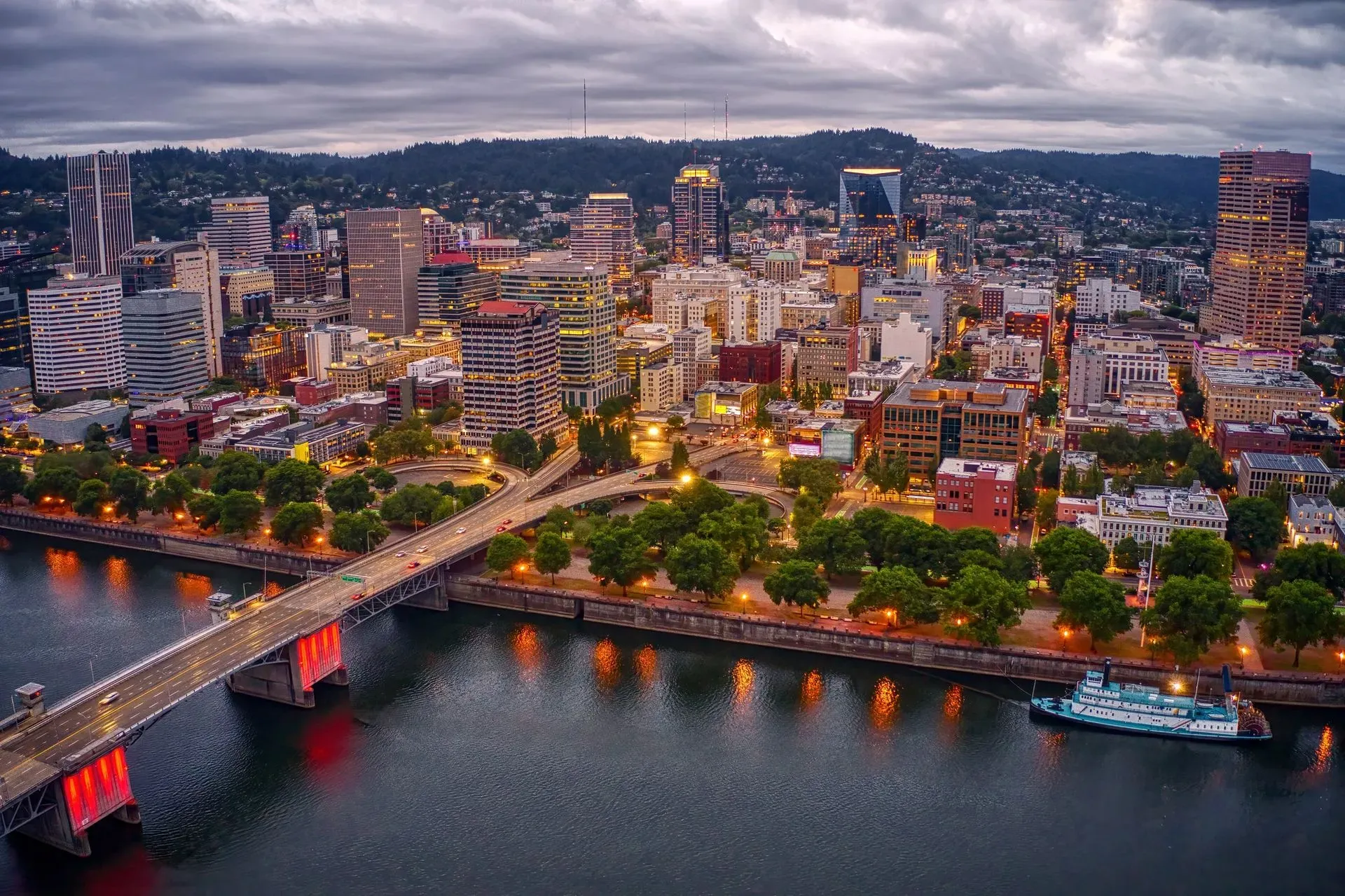 Downtown Portland across the Willamette River