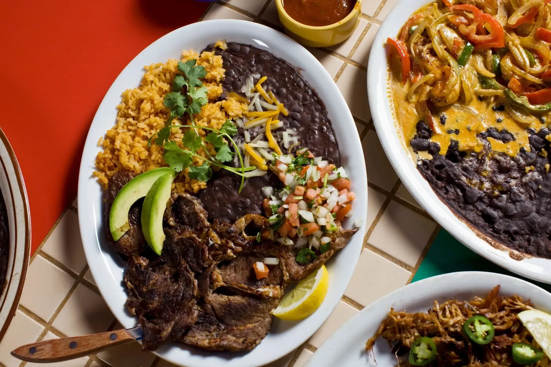 A meal at a local restaurant